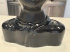 9” Brass Buddha  Asian Temple Statue Wood black Lacquer Base — photo 9