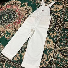 Ben Davis White Denim Overalls Wide Fit Used Japan