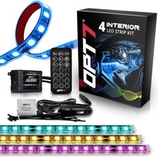 Aura Interior Car Lights 6pc Single Row with Remote Control, Color Change, Music