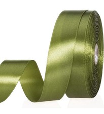 Moss Green Satin Ribbon 1" x 50 Yards Solid Craft Gift Wrapping Sewing