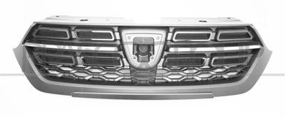Grille centrale noire Dacia Dokker 2017 protégeant le radiateur des gravillons