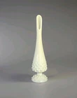 Vintage Fenton Hobnail Milk Glass Swung Bud Vase  9.75" Tall Mid-Century