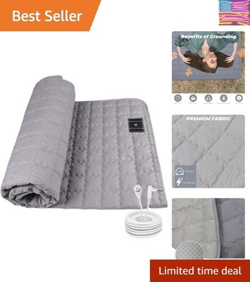 Grounding Mat, 35x50 Inch, Cotton Grounding Pad with Silver Fiber, Grounding ...