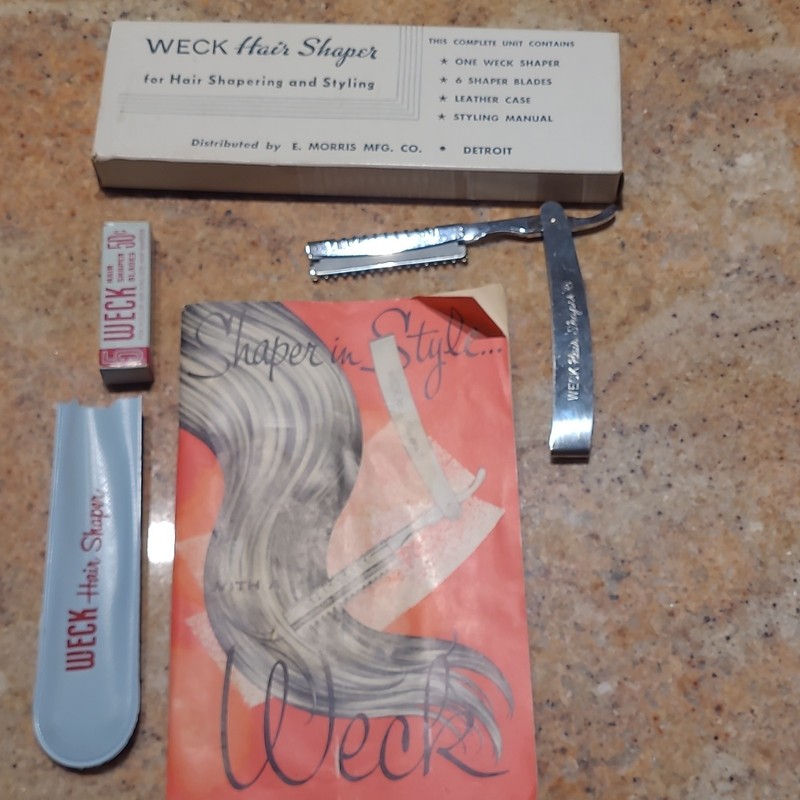 Weck Hair Shaper Blades & Styling Manual Original 1961 Cosmetics & Hair Care
