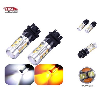 3157 3057 3357 4157 Turn Signal White Yellow Amber Switchback Led Light Bulbs...