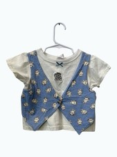 Carters Vintage Teddy Bear Vest Shirt Kids 2T