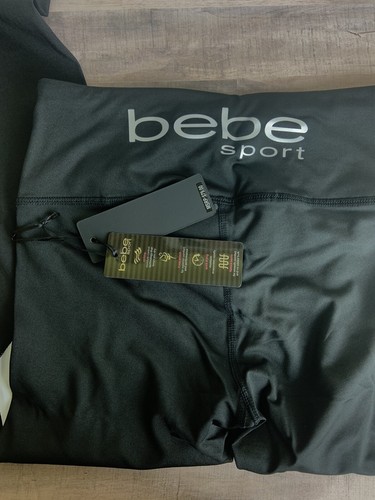Bebe Sport Womens Black High-Waist Fitness Yoga Athletic Leggings Size SM - Picture 4 of 6