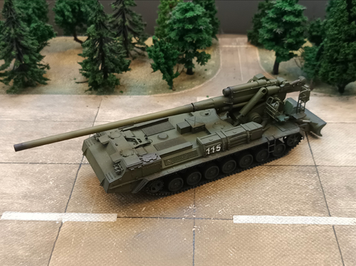3D printed 1/72 Cold war Soviet "2S7 Self propelled Gun" Painted Finished Model - Picture 5 of 7