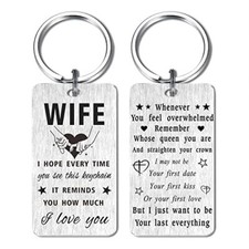Wife Mother's Day Gifts- Birthday AnniversaryKeychain for Wife from Silver-wife