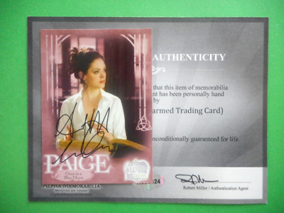 Alyssa Milano signed PAIGE Inkworks CHARMED ONCE IN A BLUE MOON Card #29 W/COA