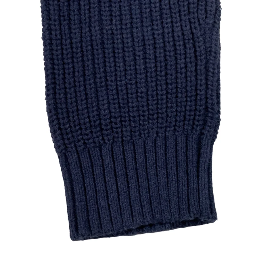 LANDS' END 男孩针织皇家蓝色和海军蓝套衫长袖毛衣 L 14-16 — 第 4/4 张图片