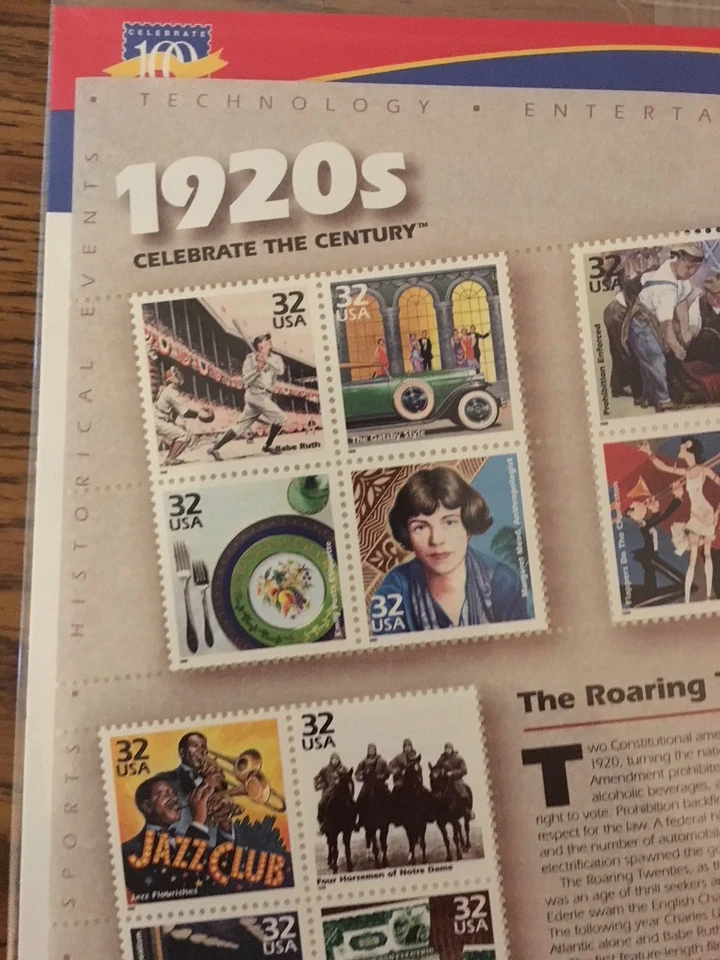 1920's Celebrate the Century Stamps - The Roaring Twenties - Image 2 of 4