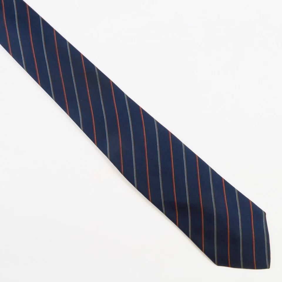 Corbata de cuello de seda a rayas azul marino 57 x 3 Nina Ricci Paris para hombre Foto 2 de 4