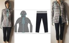 LUKKA Women's Active Hoodie Full Zip Jacket  Capri Leggings 2-Piece Set, Size S