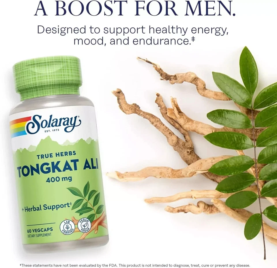 Solaray LongJack 400 мг 60 растительных капсул цельный корень настоящие травы капсулы - Изображение 3 из 4