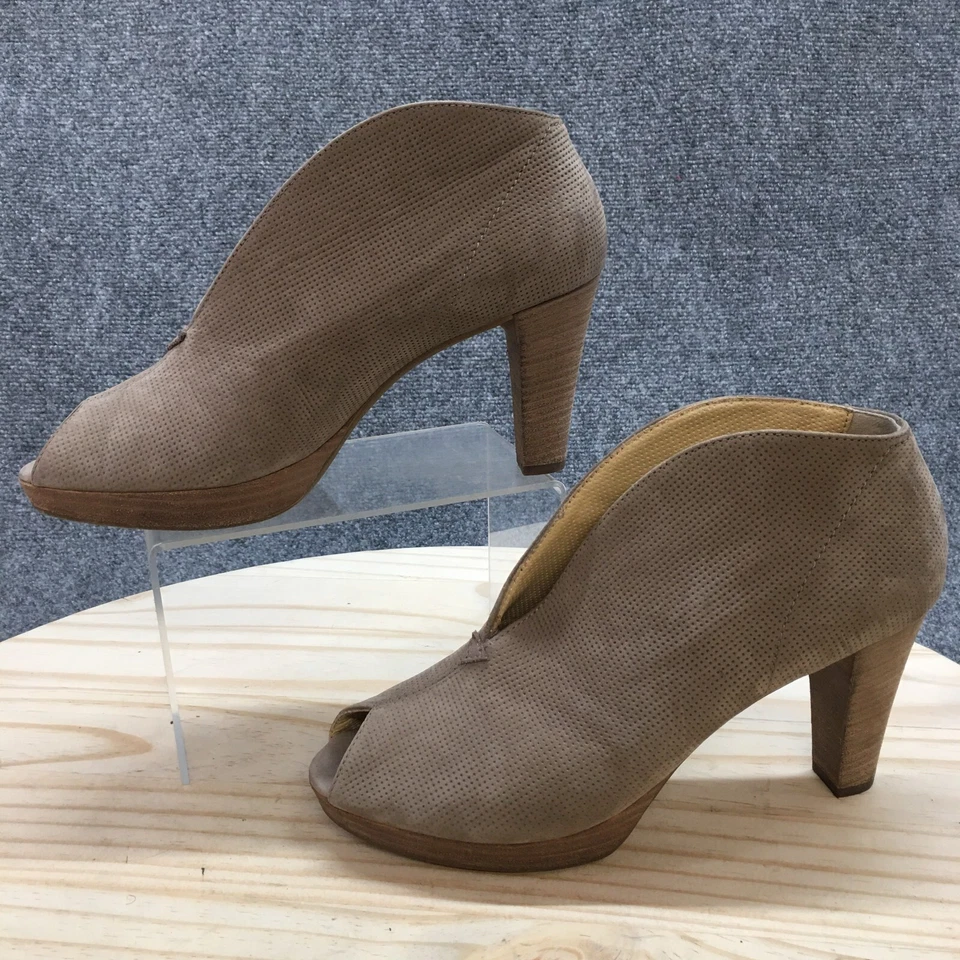 Paul Green Boots Womens US10 UK7.5 Munchen Slip On Low Ankle Bootie Brown Heels - Image 2 of 4