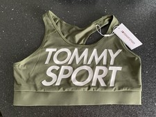 Image of tommy hilfiger khaki green sports bra size M