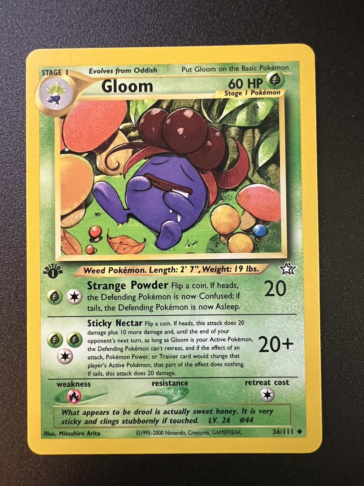Pokémon TCG Gloom Neo Genesis 36/111 1st Edition Uncommon WOTC Vintage NM