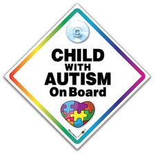 Child With Autism On Board Car Sign, Autism Car Sign, ASD Sign, Autism Spectrum