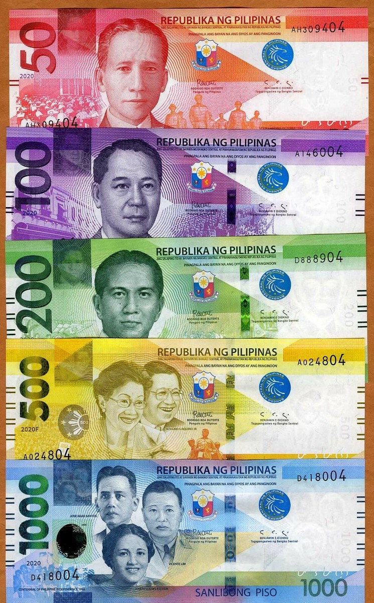 SET Philippines, 50-100-200-500-1000 Piso, 2020, P-New Old