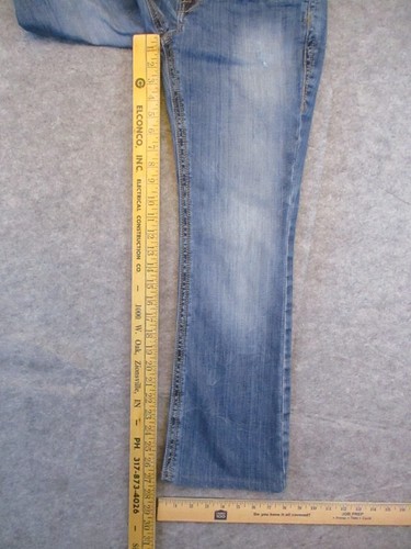 Pantalones de mezclilla Ariat Ruby para mujer 28 azul corte boot tiro bajo tachonado occidental 30x27 - Imagen 17 de 22