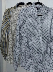 Lot Of 3 Banana Republic Men's Button Down Shirt Sz Large