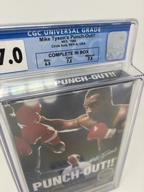 Mike Tyson&rsquo;s Punch Out!! 💎 CGC 7.0 Graded 💎 Not Sealed Classic GOAT NES game