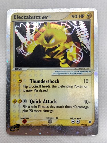 Electabuzz EX 97/109Holo Ultra Rare Ruby & Sapphire 2003 Pokemon - Picture 12 of 17