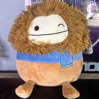 Squishmallow Benny the Bigfoot with Blue Scarf, 8 Inch Soft Plush, NWT, Jazwares