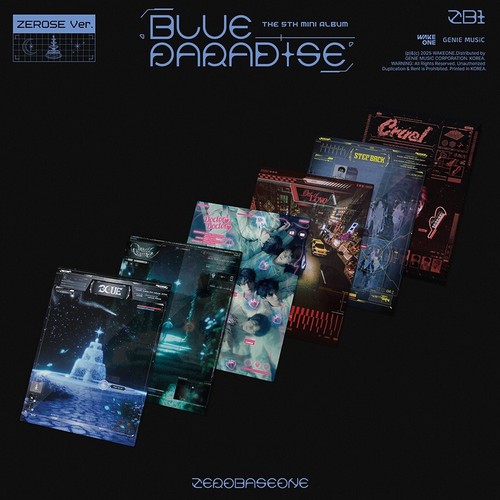 ZEROBASEONE BLUE PARADISE 5th Mini Album ZEROSE Ver/CD+L-Holder+Book+3