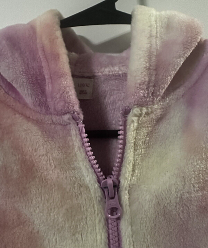 SO Size L Plush multicolor Girls Kids Fleece Zip Up Jacket Winter Cozy Soft - Picture 4 of 6