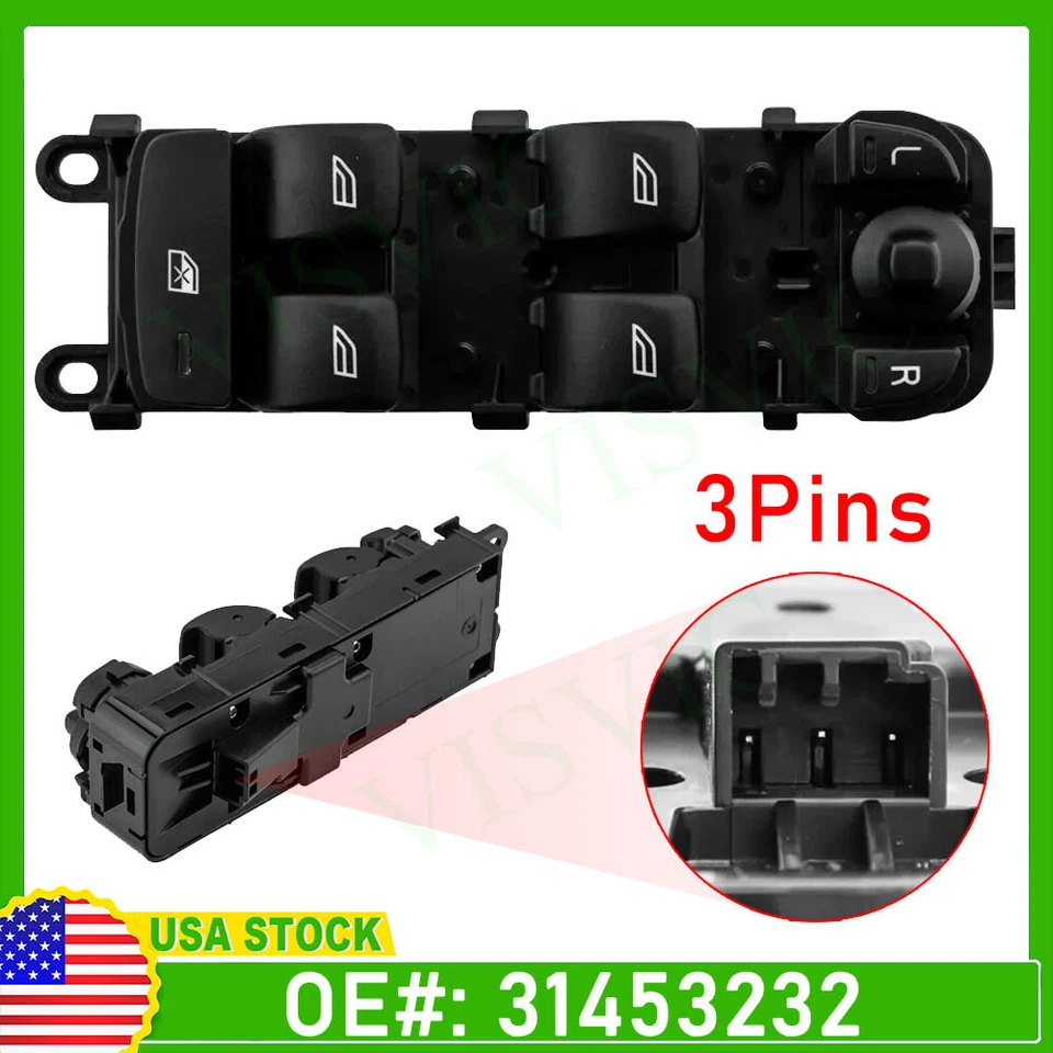 For Volvo S80 XC70 2007-2016 Power Window Switch Front Driver Side 31453232 New Foto 2 de 4