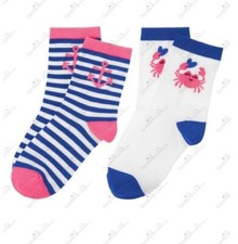 Gymboree Girls M 7-8 "Stripes and Anchor" Socks Nautical Striped NWT Shoe 13-2