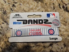 CHICAGO CUBS MLB WRIST BAND BANZ OFFICIALLY LICENSED SIZE L