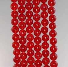 8MM JADE GEMSTONE GRADE A RED ROUND LOOSE BEADS 15inch
