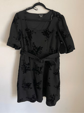 CITY CHIC Belted Velvet Floral Plus Size Fit & Flare Dress Size 16 NWOT