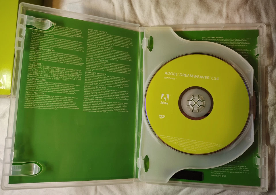 Adobe Dreamweaver CS4 Education Version for Windows and Mac OS DVDs w/Serial No. - Image 2 of 4