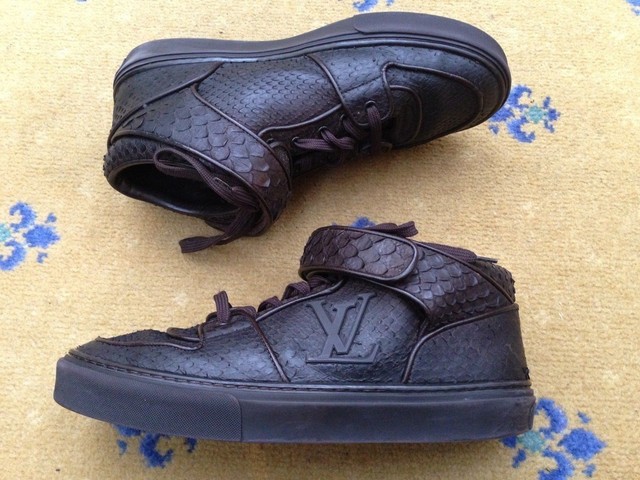 Louis Vuitton Mens Shoes Leather Snakeskin BOOTS UK 6 US 7 40 High Tops Trainers for sale online ...