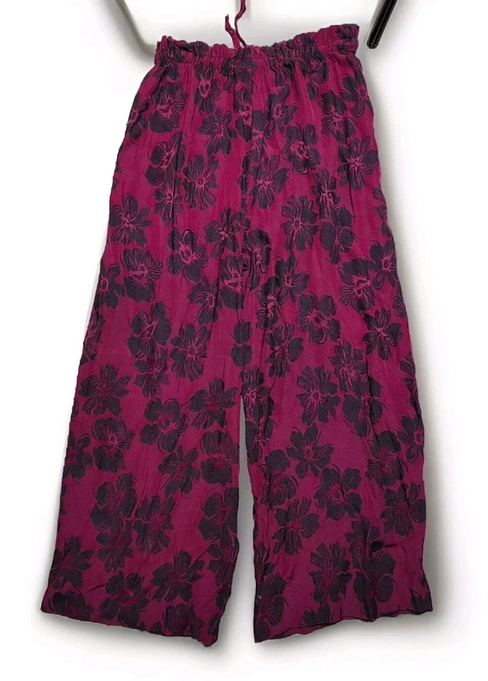 Vintage Guess by Georges Marciano Made in USA Womens Wide Leg Pants Red Black - Image 2 of 4