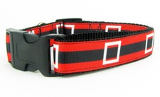 Christmas dog collar Santas belt handmade adjustable buckle collar 1"wide  