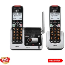 BL102-2 DECT 6.0 2-Handset Cordless Phone for Home with Answering Machine, Ca...