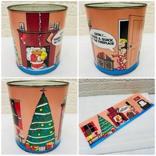 VTG‼ NEW‼ DUCK Santa Christmas Humor Gag Gift Craft Canning #10 Can Food Label