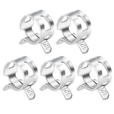 5PCS Spring Hose Clamp 12mm Dia Iron Band Type Low Pressure Air Clip for Pipe