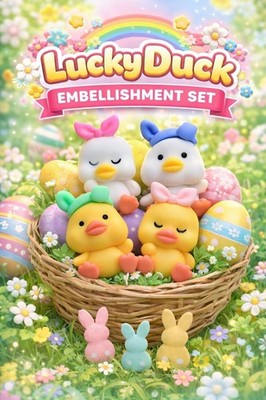 Lucky Ducky - Shelly's Buttons - Baby / Easter Embellishments - Craft Scrap