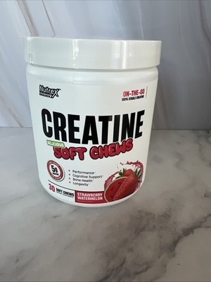 Nutrex CREATINE SOFT CHEWS 5 Gm Creatine Monohydrate 100% Stable On-The-Go Chew
