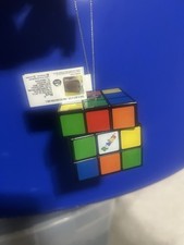 Rubik's Cube Christmas Tree Ornament 2.25" x 2.25" Gaming Puzzles Colorful