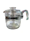 Vintage Pyrex 7756 Glass Percolator 6-Cup Coffee Pot W Stainless Steel Band-read