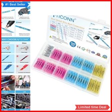Heat Shrink Butt Connectors 120PCS Crimp Wire Terminals Kit Waterproof Marine