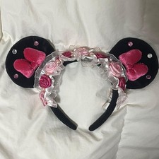 Disney Minnie Mouse Rose Headband Pink Flower Costume Accessory