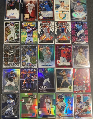 MLB 25 Card Lot Patch Auto Inserts, Panini, Upper Deck, Topps, Rookie Game Used - Picture 1 of 20